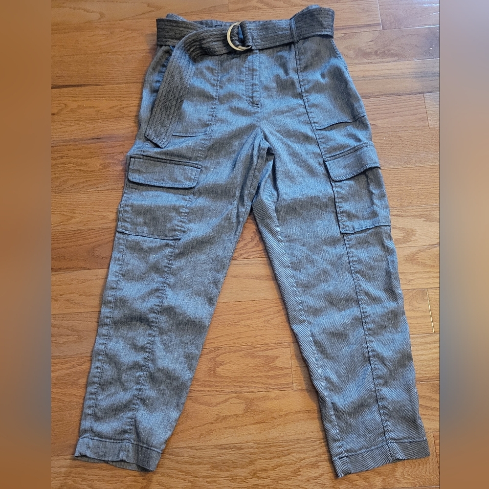 White House Black Market Tapered Ankle Pants, Grey, Size 6